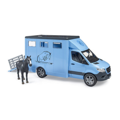 Preprava zvierat Mercedes-Benz Sprinter s koníkom 1:16 02674