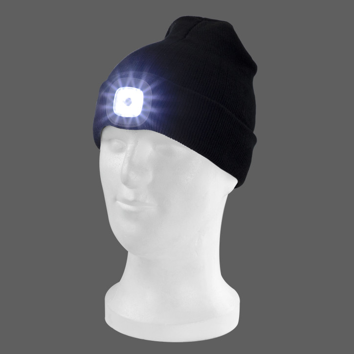 Pletená čiapka s LED svetlom, čierna Pletená čiapka s LED svetlom, čierna