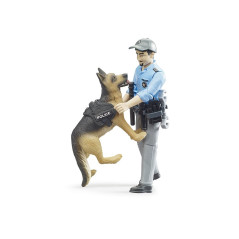 Figúrka policajta so psom a výbavou 1:16 62150