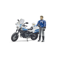 Policajný motocykel Ducati Scrambler s policajným príslušníkom 1:16 62731