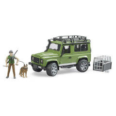 BRUDER Terénne vozidlo Land Rover Defender Station Wagon s lesníkom a psom / 02587