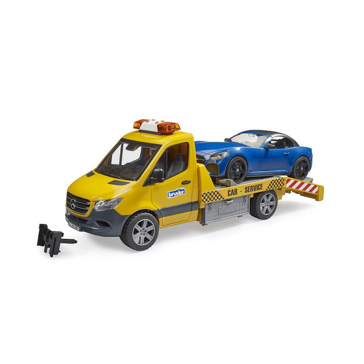 Odťahová služba Mercedes-Benz Sprinter so svetelným a zvukovým modulom a Roadsterom 1:16 02675 Odťahová služba Mercedes-Benz Sprinter so svetelným a zvukovým modulom a Roadsterom 1:16 02675