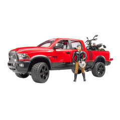 BRUDER Pick-Up RAM 2500 Power Wagon s motocyklom Ducati Desert Sled a jazdcom / 02502