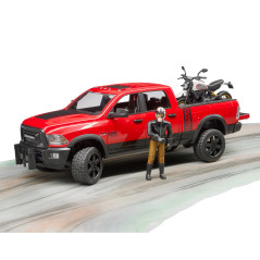 BRUDER Pick-Up RAM 2500 Power Wagon s motocyklom Ducati Desert Sled a jazdcom / 02502