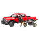 BRUDER Pick-Up RAM 2500 Power Wagon s motocyklom Ducati Desert Sled a jazdcom / 02502
