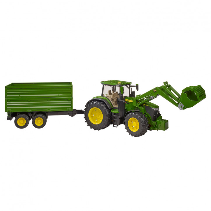 Traktor John Deere 7R350 s predným nakladačom a tandemovým prívesom / 03155 Traktor John Deere 7R350 s predným nakladačom a tandemovým prívesom / 03155