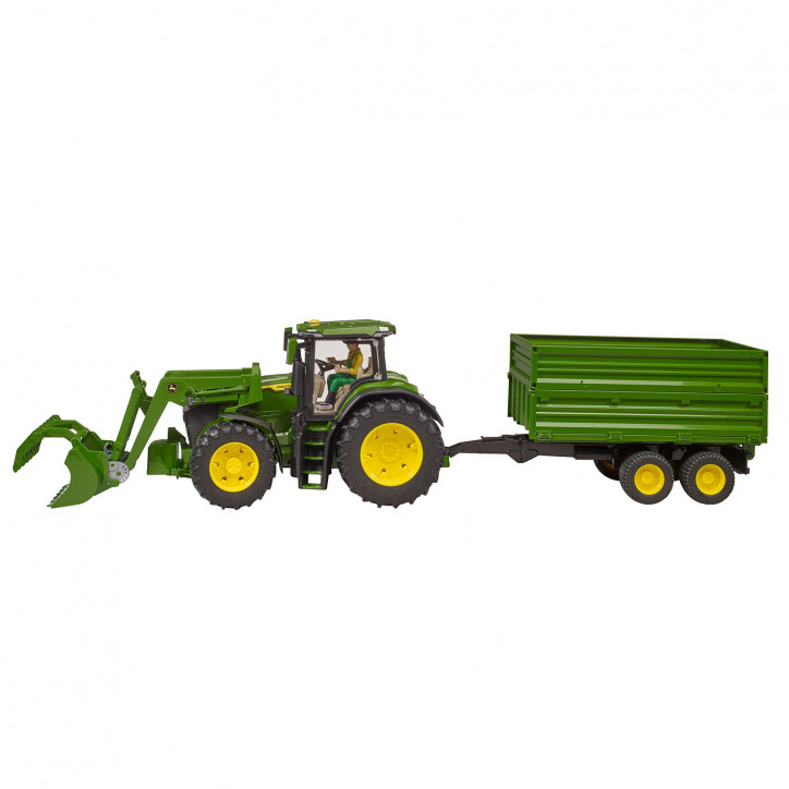 Traktor John Deere 7R350 s predným nakladačom a tandemovým prívesom / 03155 Traktor John Deere 7R350 s predným nakladačom a tandemovým prívesom / 03155