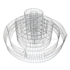 DEMA Trojitý gabionový kruh 20x120/40x70/60x30 cm