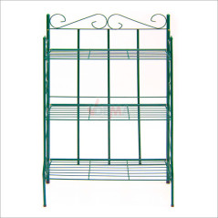 DEMA Sklopný regál na kvety 71x31x107 cm 3 police Antik, zelený