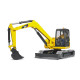 BRUDER 02466 Minibager CAT s figúrkou stavebného robotníka 1:16