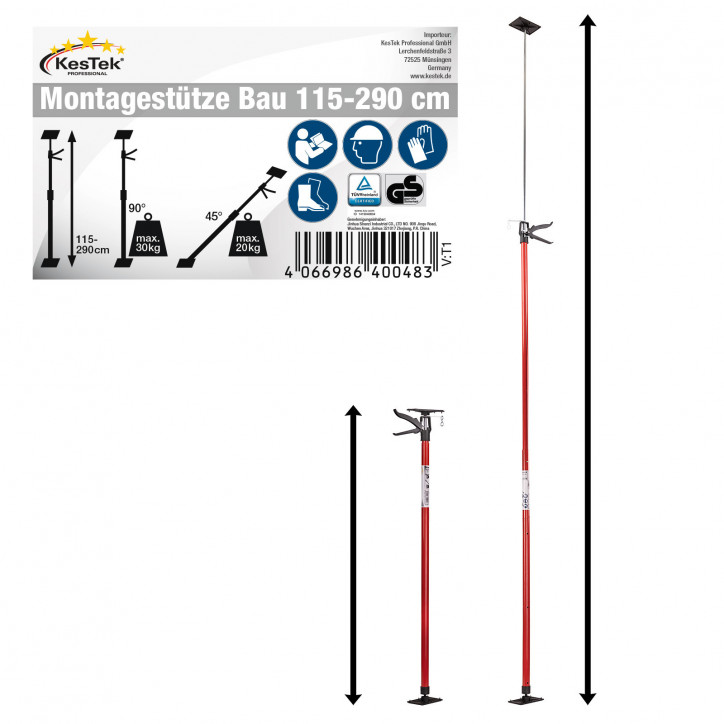 Montážna stavebná podpera 115-290 cm Montážna stavebná podpera 115-290 cm