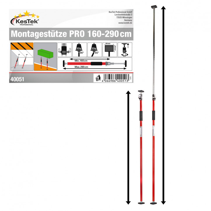 Montážna podpera PRO 160-290 cm Montážna podpera PRO 160-290 cm