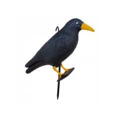 Plašič vtákov a holubov - Havran sediaci so žltým zobákom 39 cm, čierno-modrý SPRINGOS GA0131