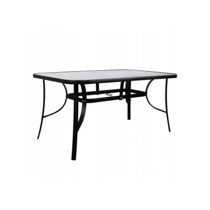 Záhradný stôl 150x90 cm, čierny SPRINGOS TOSCANA